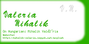 valeria mihalik business card